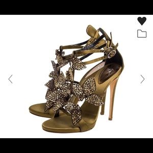 Giuseppe Zanotti olive leaf sandals size 37